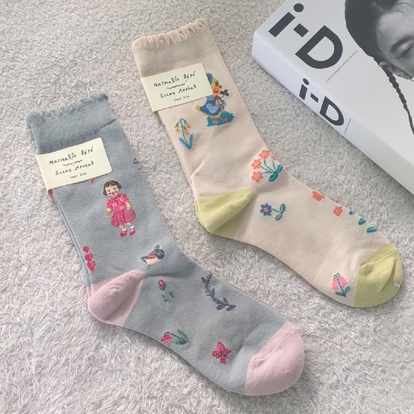 Nathalie Lete Socks x 2 - Picture 1 of 7
